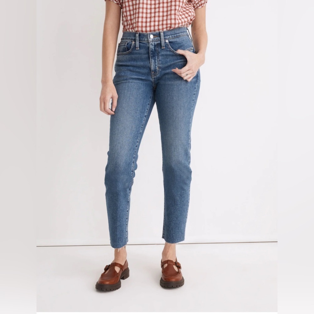 Madewell The Girl Jeans Raw Hem Blue Size 29